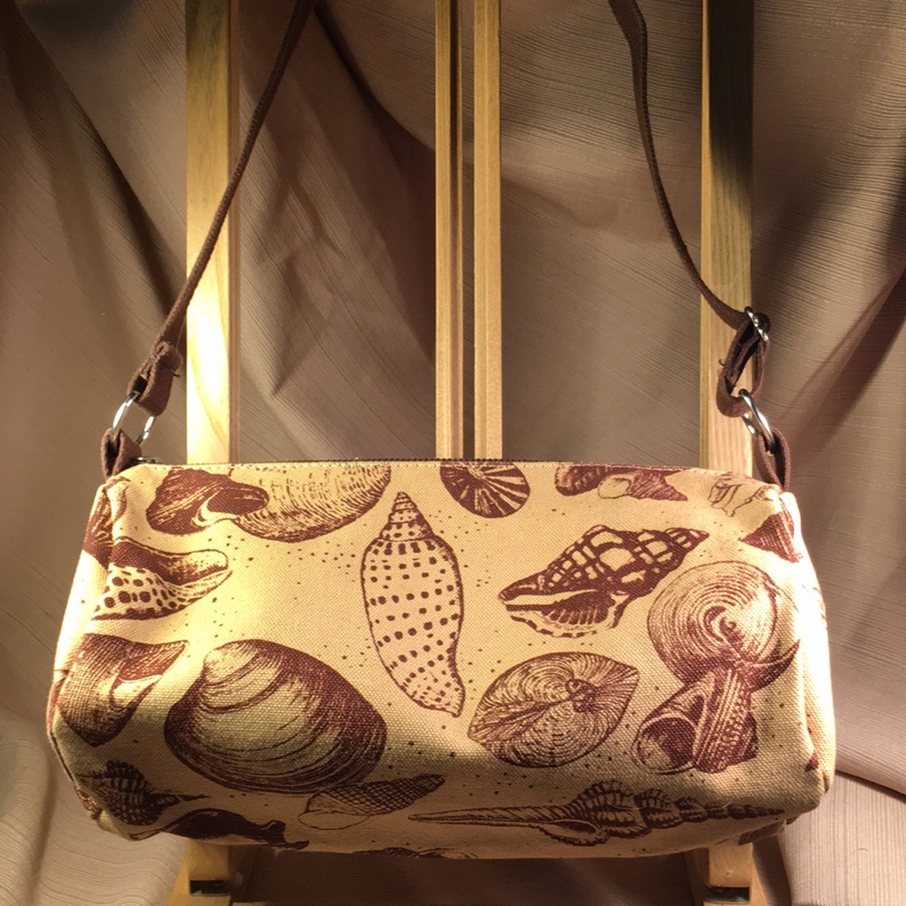 Boston Hand Print shoulder canvas NWOT bag